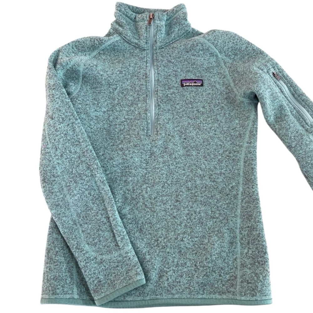 Patagonia Women’s Better Sweater 1/4 Zip X-Small Dusty Green EUC